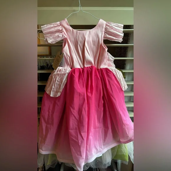 strapless open back dress Hot Pink Strapless A-Line Floral Long Prom Dress with Slit Hot Pink / Custom Size